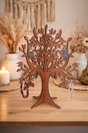 Arbre à bijoux en mélaminé bois